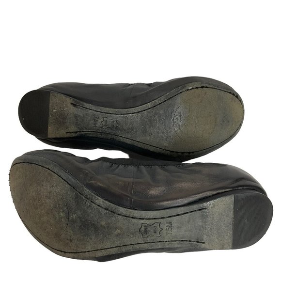 Tory Burch Shoes Womens Size 7.5 Black Caroline Mestico Slipper Soft Calf Flat - Picture 10 of 16